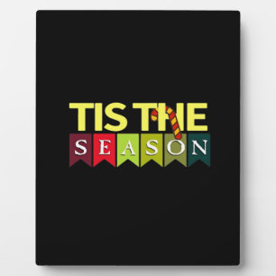 Het Is Seizoen Kerstmis Kerstman Grappig Trendy Fotoplaat
