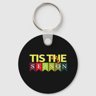 Het Is Seizoen Kerstmis Kerstman Grappig Trendy Sleutelhanger