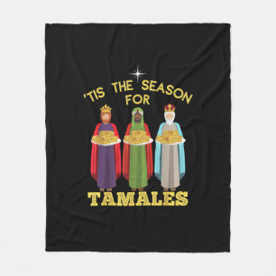Het Is Seizoen Voor Tamales Grappig Mexicaans Kers Fleece Deken