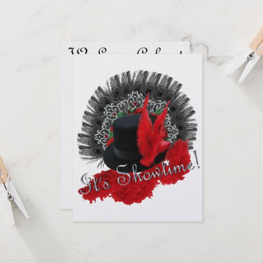 Het is Showtime. Uitnodiging (Voorkant / Achterkant in situ)