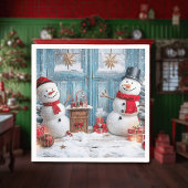 Het is Snowman Party Time Paper Napkin Servet