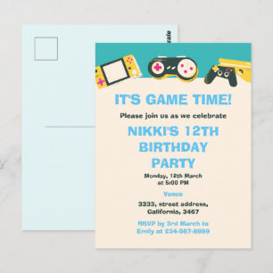 Het is spelletjestijd Kids Persoonlijke Gaming Ver Briefkaart