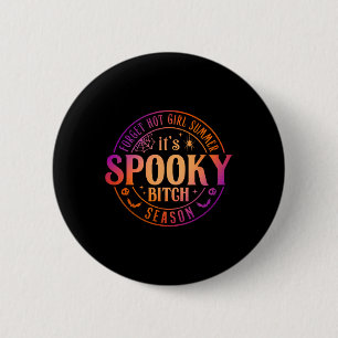 Het is Spooky Season Fun Witch Halloween T-shirt Ronde Button 5,7 Cm