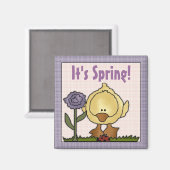 Het is Spring Chick Magnet Magneet (Voorkant / Achterkant)