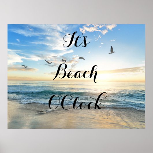 Het is strandtijd poster (Voorkant)