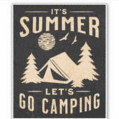 Het is Summer Let's Go Camping Sticker (Voorkant)
