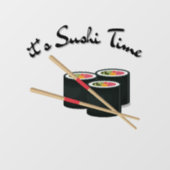 Het is Sushi tijd Raamsticker (Vel)