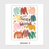 Het is Sweater Weer Herfst Herfst Seizoensgebonden Sticker (Vel)