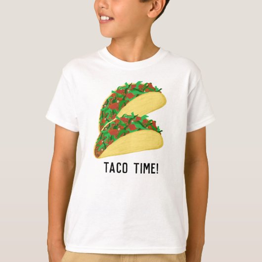 Het is TACO-TIME leuke taco's T-shirt (Voorkant)