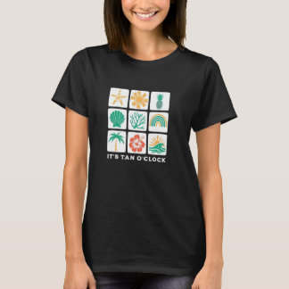 Het is Tan uur Tropische Zomer Strand Vakantie De T-shirt