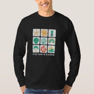 Het is Tan uur Tropische Zomer Strand Vakantie De T-shirt