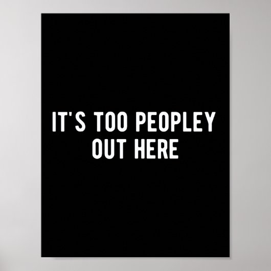 het is te veel mensen hier poster (Voorkant)