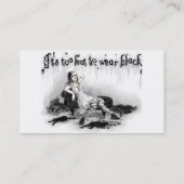 Het is te warm om zwart te Draag Visitekaartje (Achterkant)