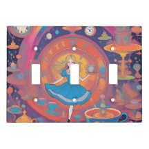 Het is Tea Time Alice Light Switch-Hoesje