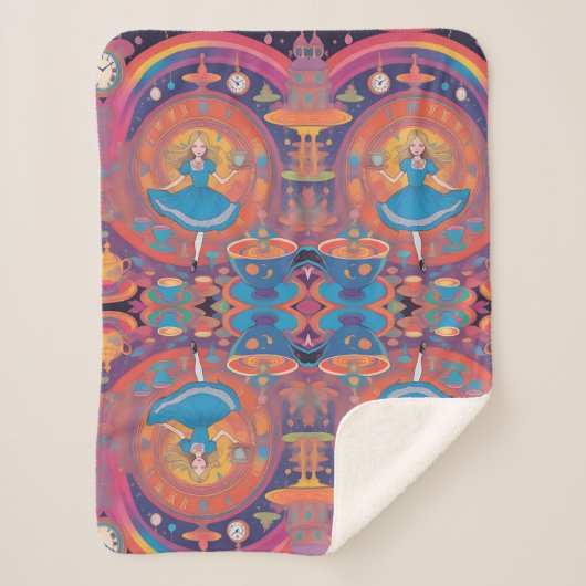 Het is Tea Time Alice Sherpa Deken (Voorkant)