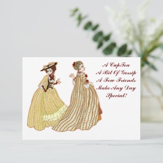 Het is Tea Time. - partijuitnodiging Kaart (Staand voorkant)