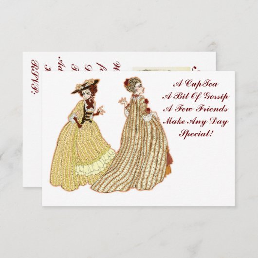 Het is Tea Time. - partijuitnodiging Kaart (Voorkant / Achterkant)