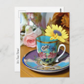 Het is Tea Time. Uitnodiging (Voorkant / Achterkant)