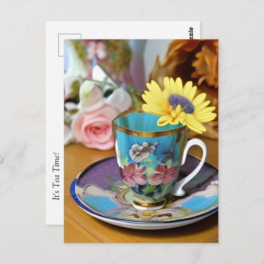 Het is Tea Time. Uitnodiging (Voorkant / Achterkant)