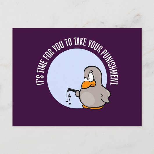 Het is tijd dat je gestraft wordt briefkaart (Voorkant)