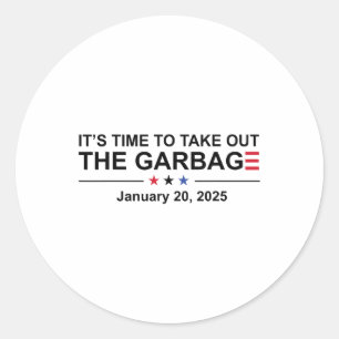Het is tijd om de vuilnisbak 20 januari 2025 te ve ronde sticker