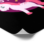 Het is tijd om Kawaii's schattige roze eenhoorn te Poster (Hoek)