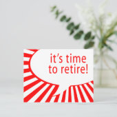 het is tijd om met pensioen te gaan ! (komische be briefkaart (Staand voorkant)