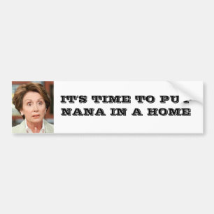 HET IS TIJD OM NANA IN EEN HUIS TE BRENGEN BUMPERSTICKER