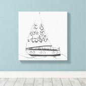 Het is tijd om te reizen canvas afdruk (Insitu (Houten vloer))