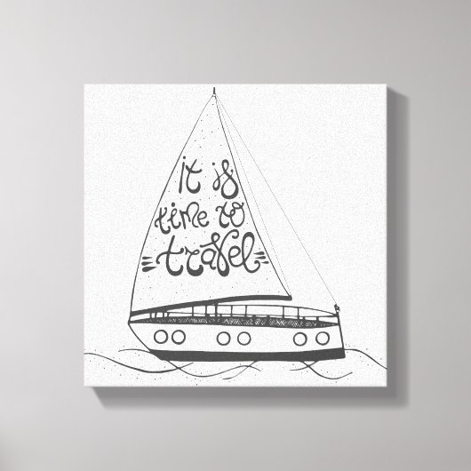 Het is tijd om te reizen canvas afdruk (Voorkant)