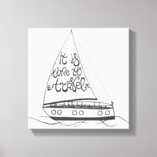Het is tijd om te reizen canvas afdruk