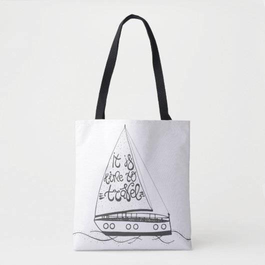 Het is tijd om te reizen tote bag (Voorkant)