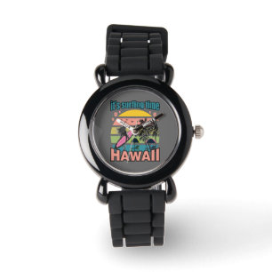 Het is tijd om te surfen - Hawaii Horloge