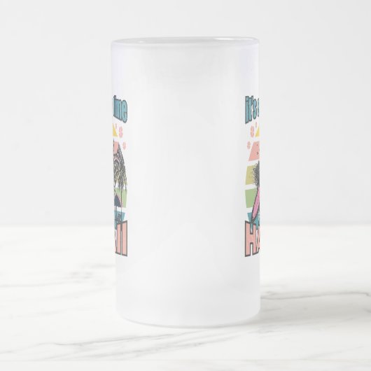 Het is tijd om te surfen - Hawaii Matglas Bierpul (Center)