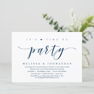 Het Is Tijd Om Te Vieren, Trouw Elopement Feest Kaart