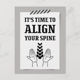 Het is tijd om uw ruggengraatnotitie te richten briefkaart