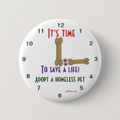 Het is tijd ronde button 5,7 cm (Voorkant)