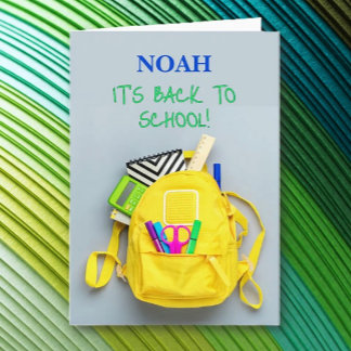 Het is tijd! Terug naar school wenskaart Kaart
