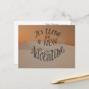 Het is tijd voor een nieuwe avonturen ansichtkaart briefkaart