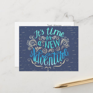 Het is tijd voor een nieuwe avonturenansichtkaart briefkaart