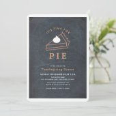 Het is tijd voor Pie Chalkboard Thanksgiving Diner Kaart (Staand voorkant)