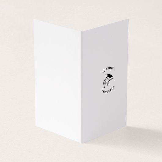 Het is tijd voor pizza visitekaartjes (Buitenkant)