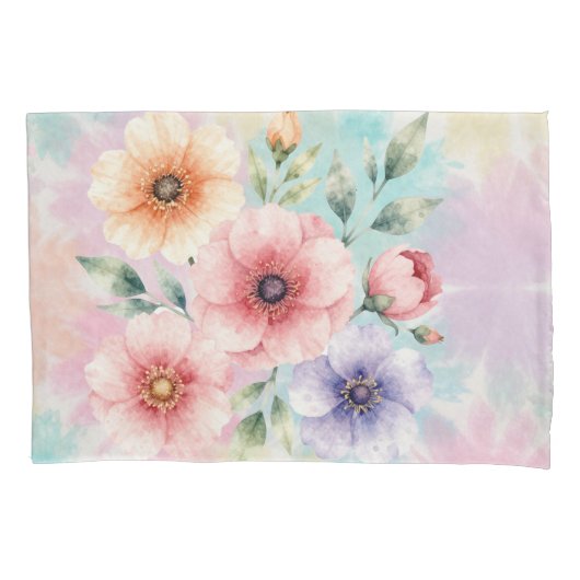 Het is tijd voor Tie Dye bloemen te bloeien Kussensloop (Voorkant)