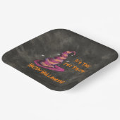 Het is tijd voor traktaties, Happy Halloween Papieren Bordje (Gebogen)