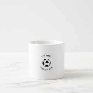 Het is tijd voor voetbal espresso kop
