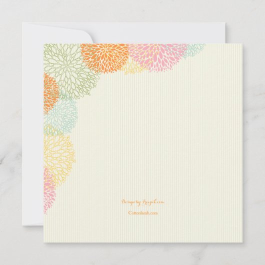 Het is Time Floral Baby shower Uitnodiging (Achterkant)