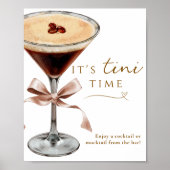 Het is tini tijd grappig espresso martini bar teke poster (Voorkant)