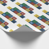 Het is tweeling in kinderblokletters cadeaupapier (Hoek)