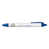 Het is Twin Boys Baby Rattle Blue Bow aankondiging Blauwe Inkt Pen (Bovenkant)