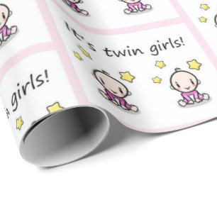 Het is Twin Girls Cadeauverpakking, Decoratie, Bab Cadeaupapier